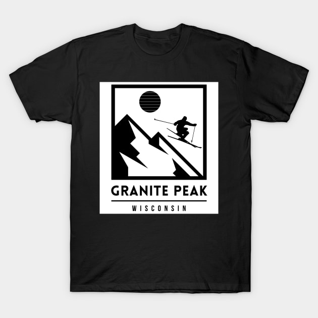 Granite Peak wisconsin usa ski T-Shirt by UbunTo